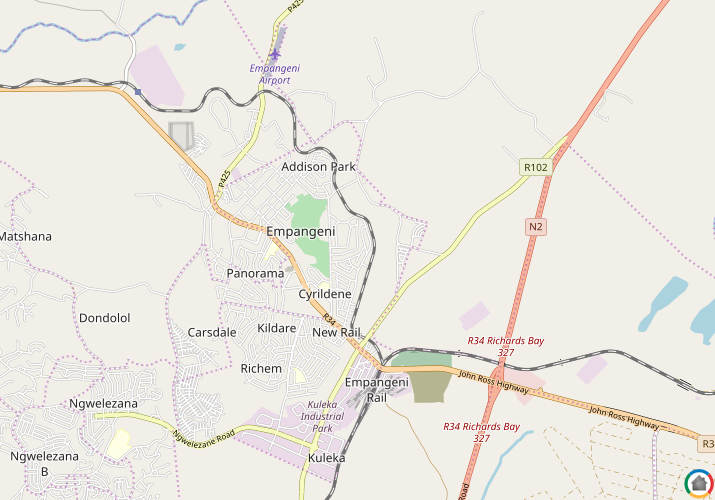 Map location of Nyala Park